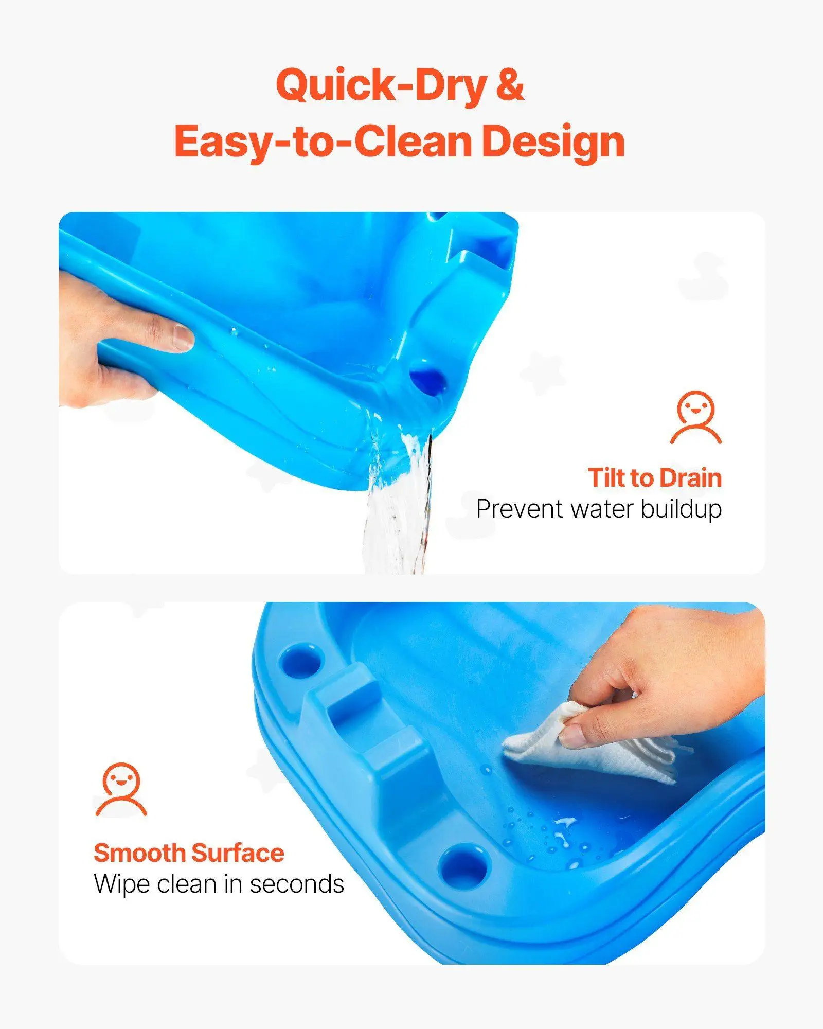 طاولة رمل مائية للأطفال على الوجهين 44 رطل 8000 مل مع مجموعة ملحقات 37 قطعة للعب الحسي متعدد اللاعبين في الهواء الطلق والداخلي