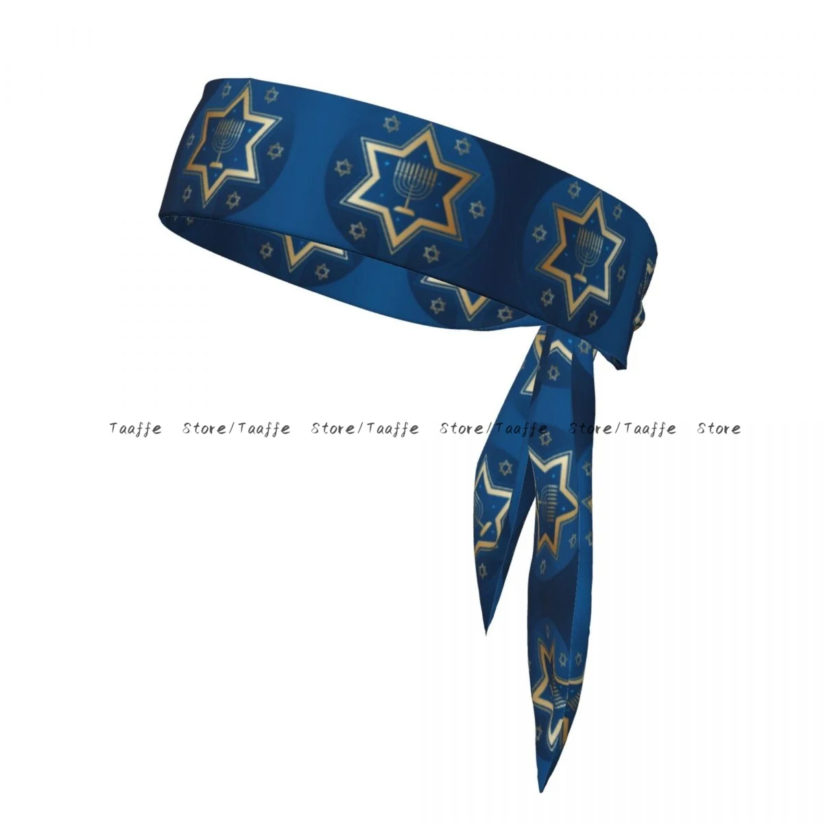 Sports Headband Head Tie Hanukkah Style Bandana Sweatbands Yoga Tennis Headwrap for adult