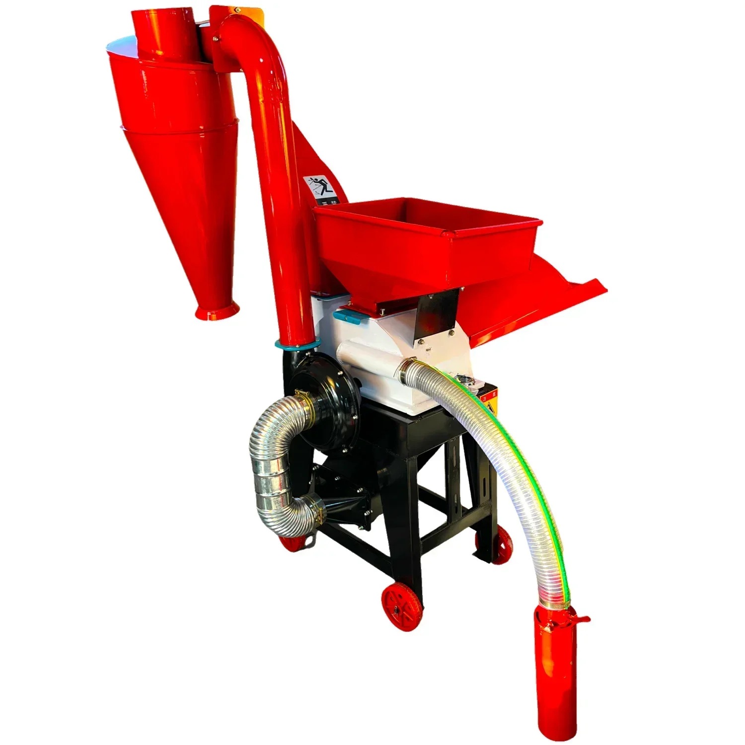 Fully automatic bagged self-priming animal feed straw hammer corn grain crusher 1 ton/hour