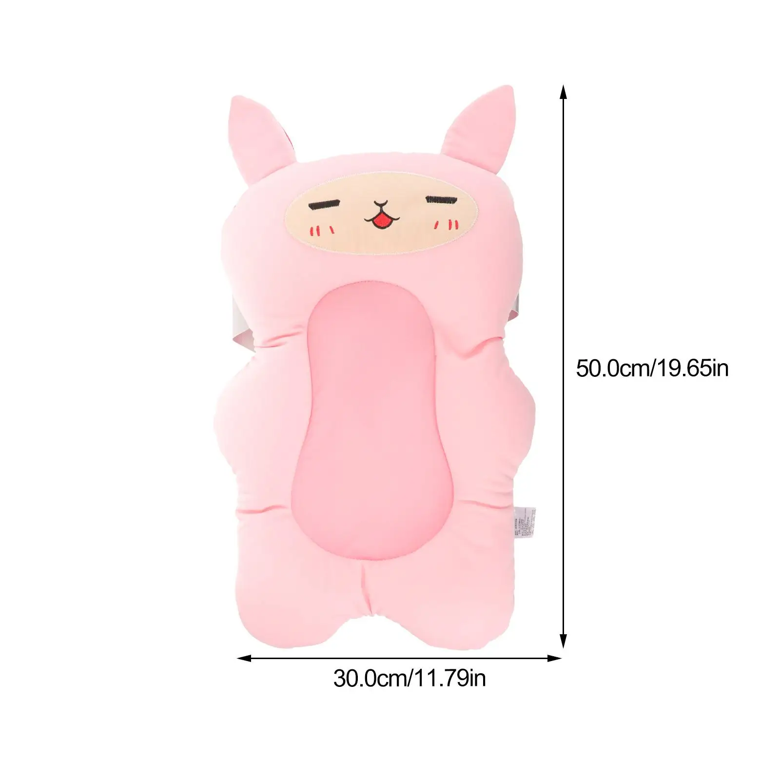 Tapete de banho para recém-nascidos, almofada de assento infantil, coelho de desenho animado, rosa, macio, antiderrapante, malha, banheira, sentar seguro e confortável