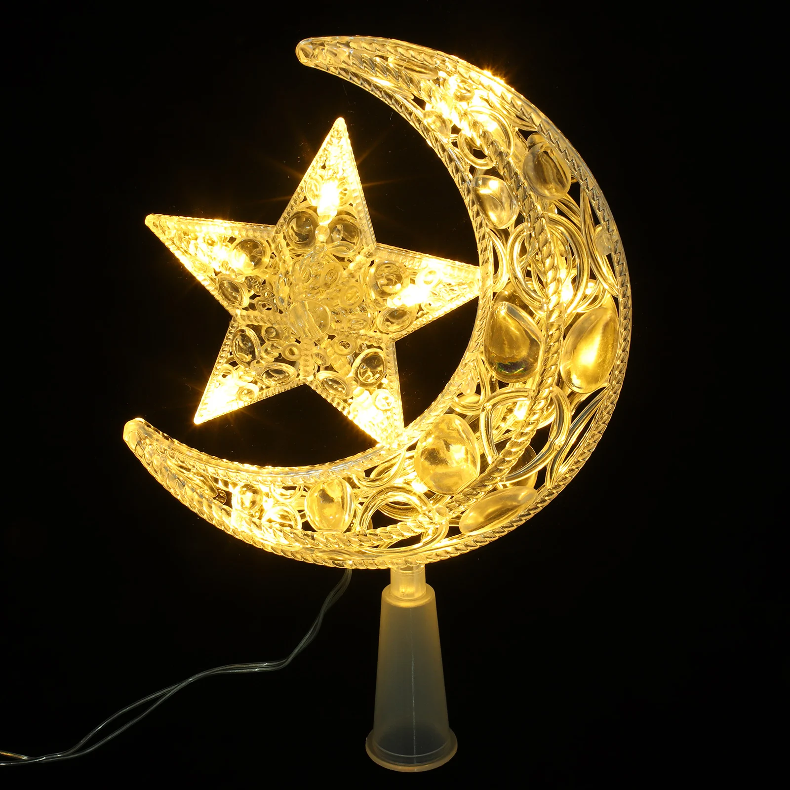 

Christmas Tree Topper Star Led Illuminated Xmas Treetop Decor Plastic Luminous Ornament For Holiday Party Christmas Decorations