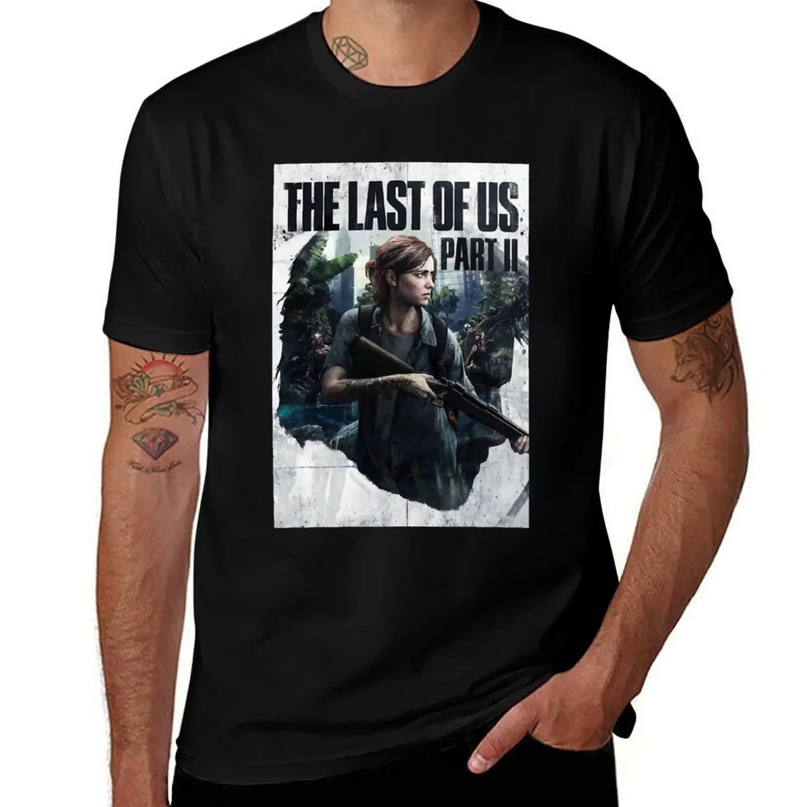 

The Last Of Us Part II Ellie T-Shirt T-shirts man summer top graphic t shirts anime clothes black t shirts for men