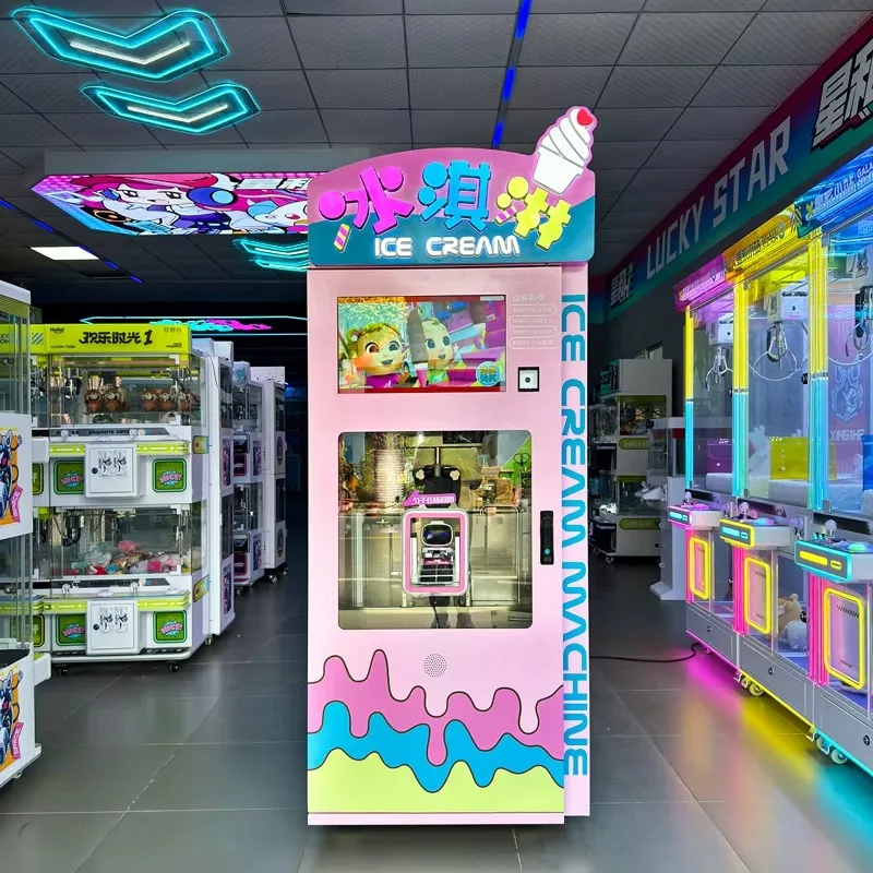 Multi Flavor Automatic Vending Ice Cream Machine Independent Channel No Mixed Taste Unmanned Self Service Selling Equipment