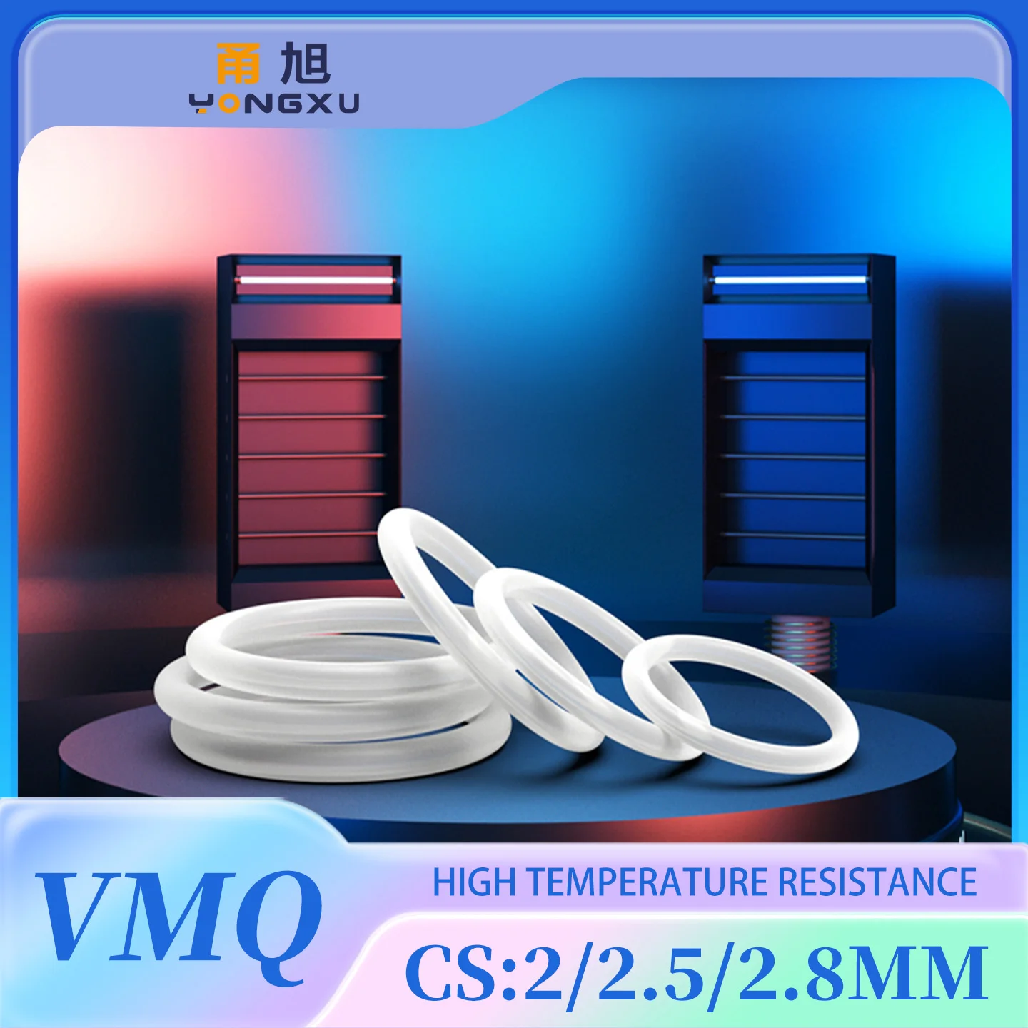 VMQ Thicknes:2/2.5/2.8mm White Silicone Rubber Seal O-Ring Elastic sealing gasket gasket Used for various pipeline maintenance