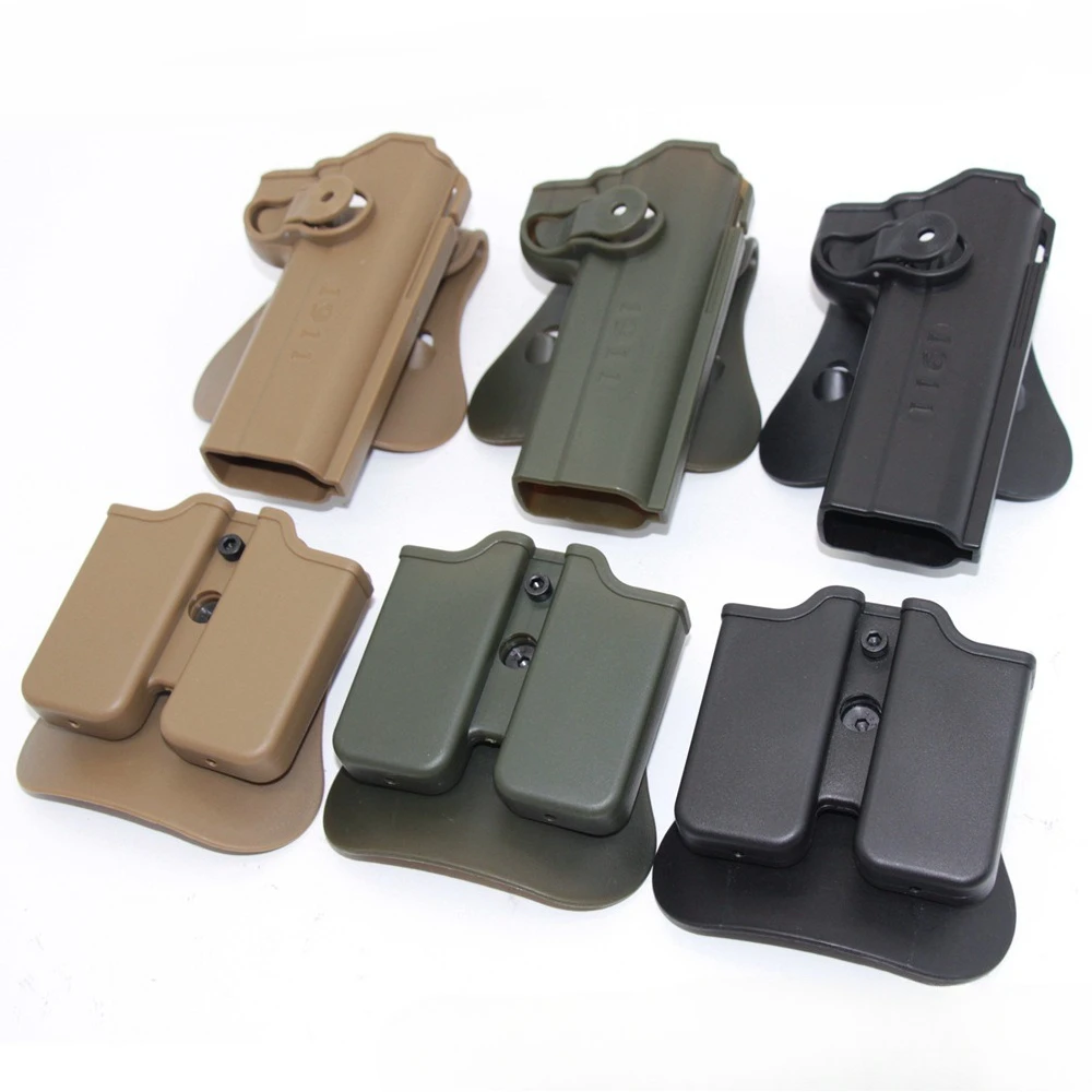 

Набор 1911, тактический пистолет, охотничий пистолет, пластиковая кобура Colt1911, универсальный зажим для журнала, многофункциональная поясная кобура с быстрым вытяжкой