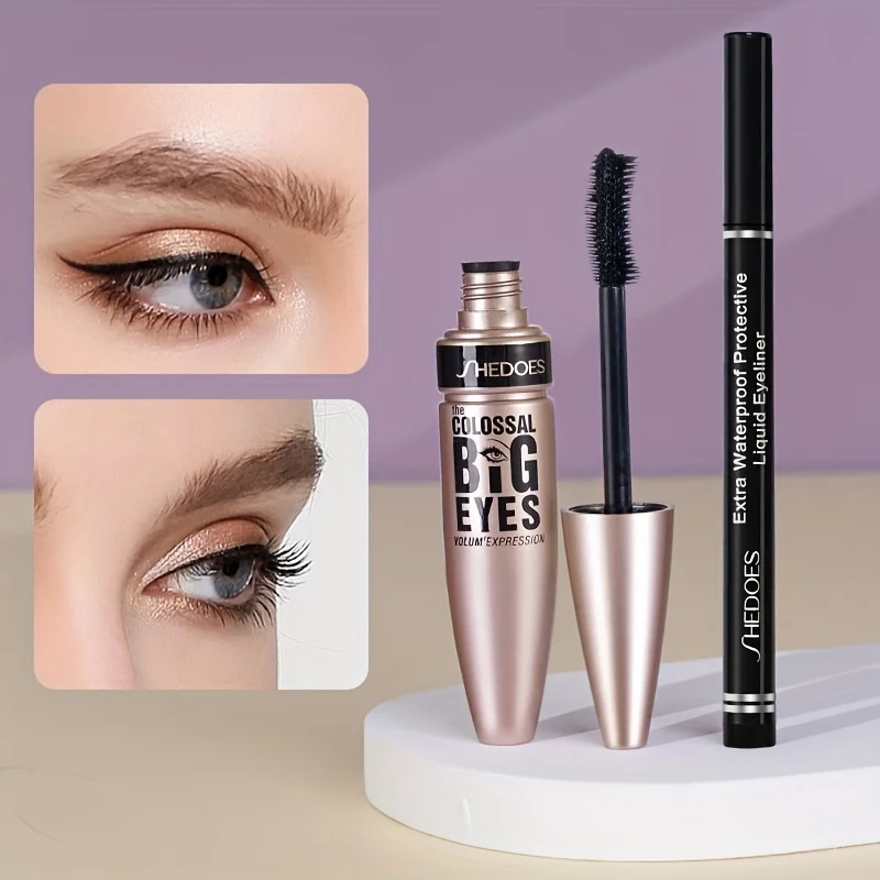 Slender Mascara And Eyeliner Pen Set Lengthening And Volumizing Eyelashes Makeup Tool Charming Eye Cosmetics