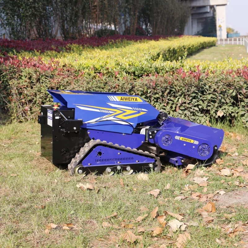 Customized High power diesel remote control flail mower with intelligent hydraulic lifting remote control lawn mower robot