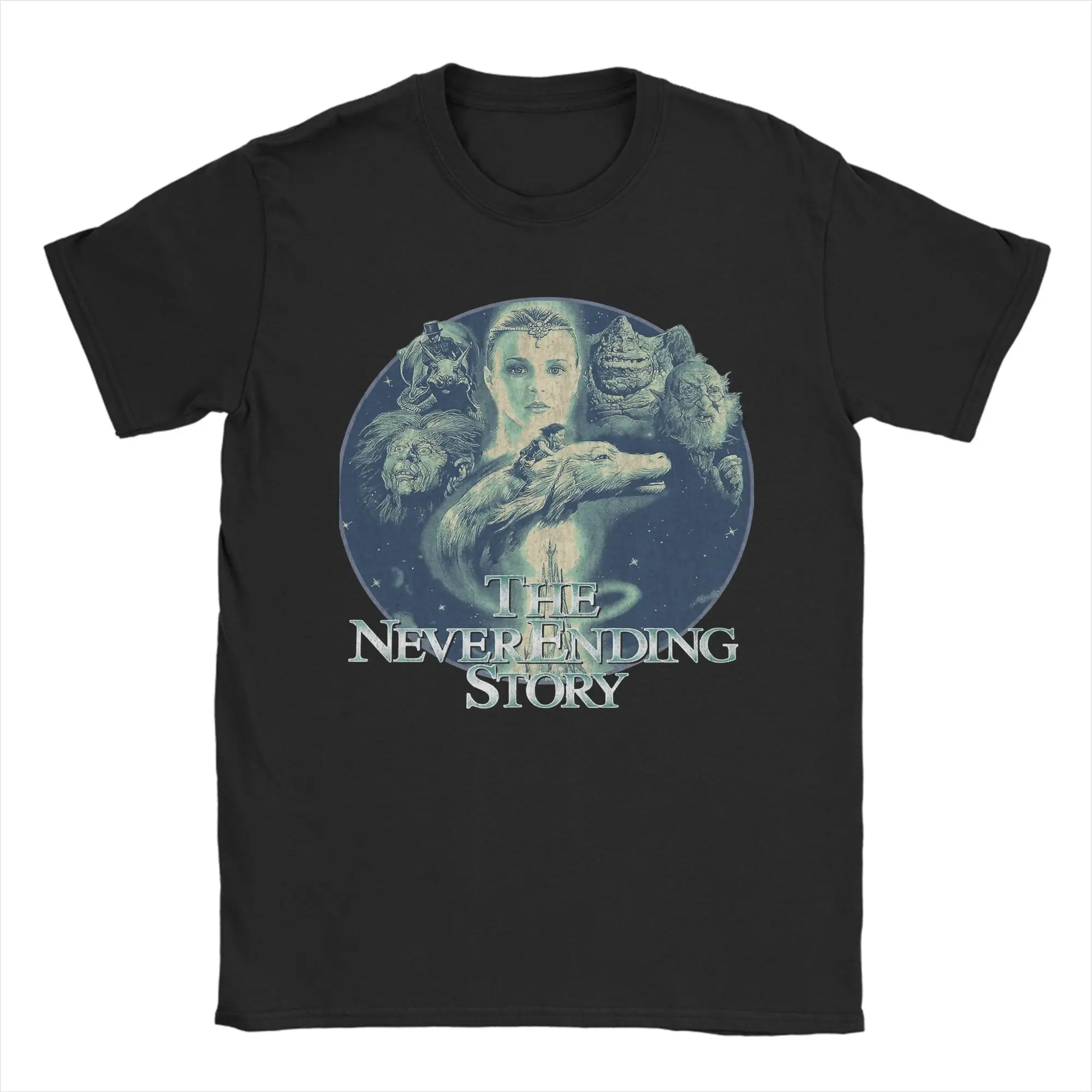 

Мужская футболка The Neverending Story (4) Креативные футболки из 100% хлопка, футболка с короткими рукавами и круглым вырезом, одежда, идея подарка