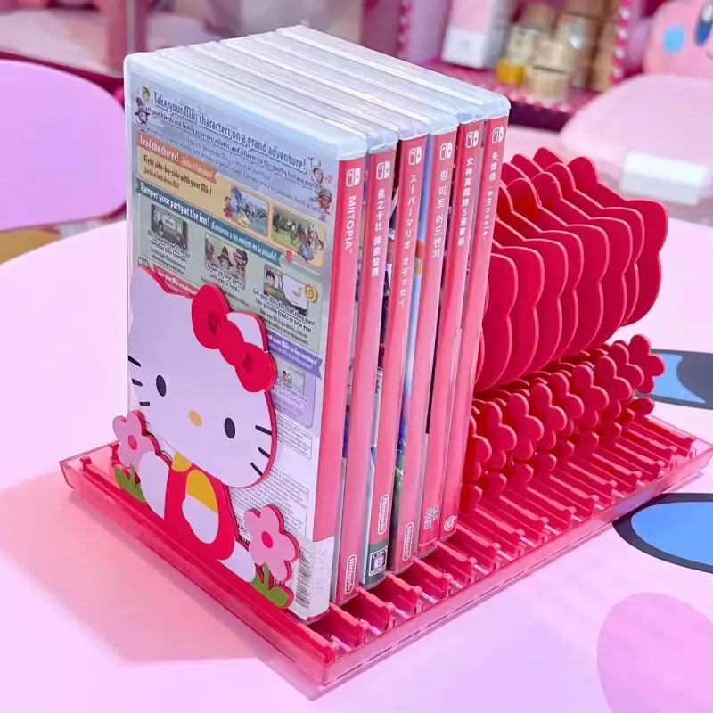 New Sanrio Hello Kitty Bookshelf Desktop Shelving Desk File Shelving Student Card Book Shelving Cartoon Cuteness