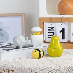 Cute Bee Salt Pepper Seasoning Bottle Chicken Elephent Pear Shaped Seasoning Pot Cartoon Animal Spice Jar Tabletop Decoration