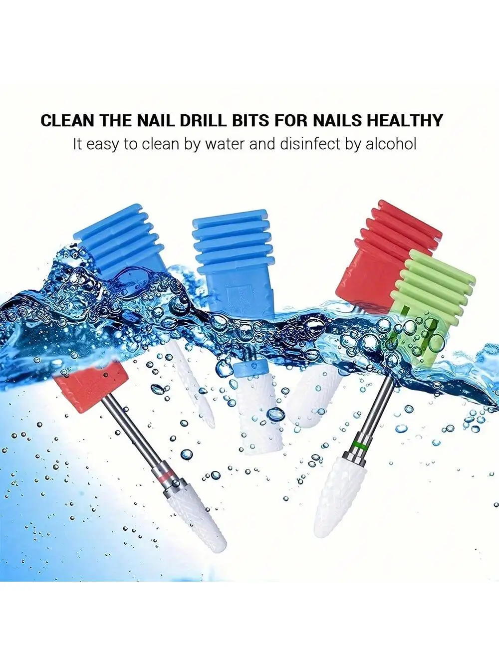 5個入り セラミック製 ネイルドリルビット バール ジェルポリッシュ除去ツール キューティクル 電動マニキュアファイルキット アクセサリー