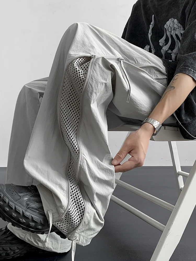 

Мужские походные брюки карго свободного прямого кроя, повседневные длинные брюки, весна 2025, модный бренд, быстросохнущие, водонепроницаемые, с заниженной проймой