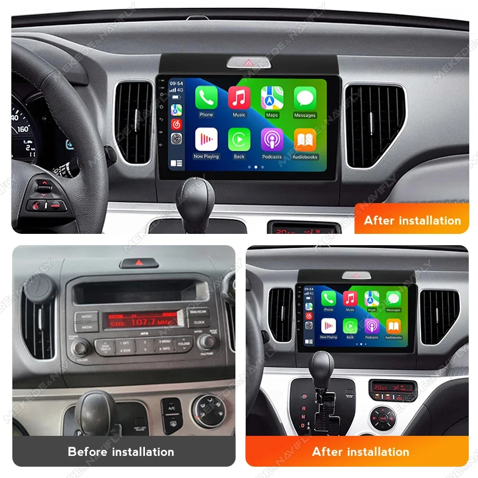 MEKEDE 9inch Android 2Din Car Radio Stereo for KIA Ray 2011-2017 All in one Carplay Android Auto Multimedia Player GPS FM Radio