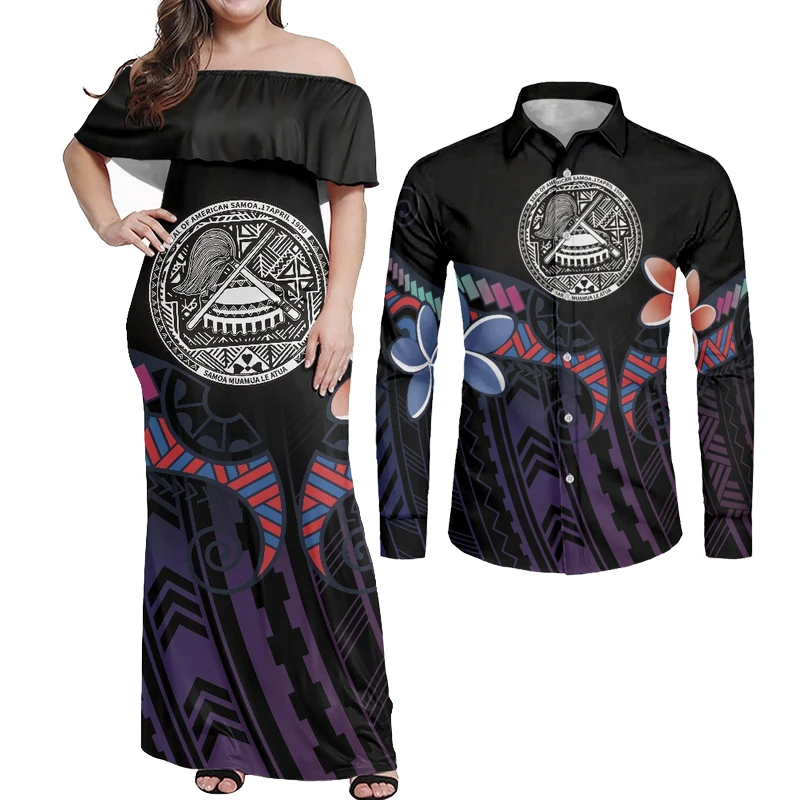 HYCOadvocate-Tenue de couple pour femmes et hommes, vêtements de Samoa Tribal, nouvelle collection 2023