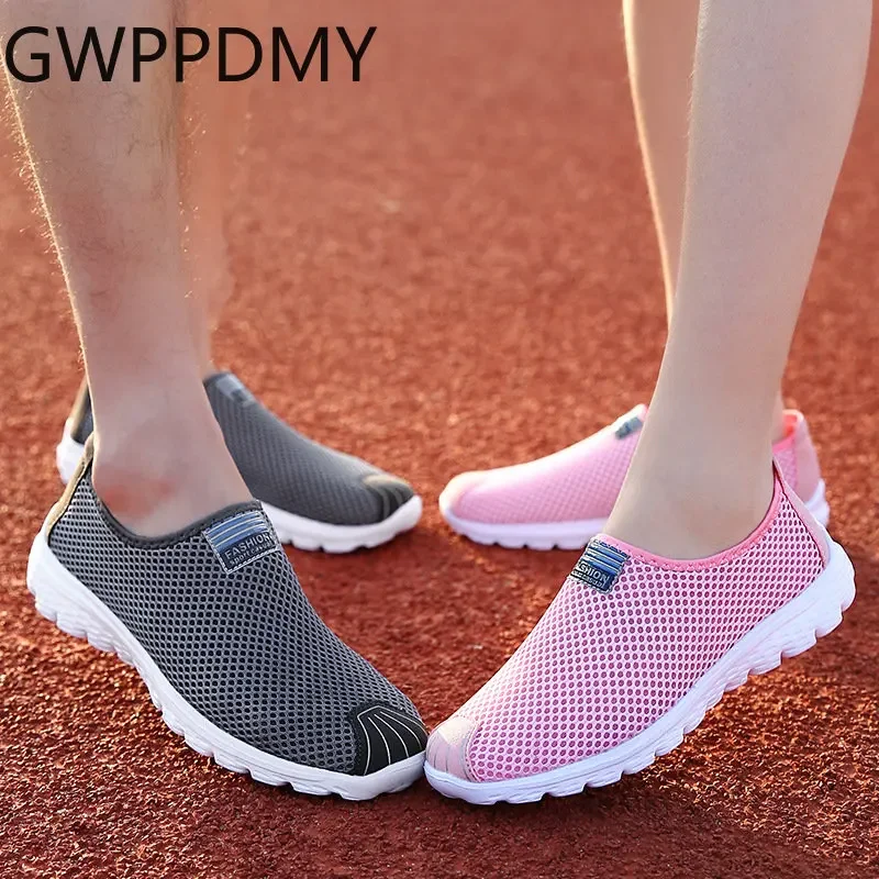 أزياء الرجال تنفس ضوء الذكور شبكة المتسكعون زوجين عارضة أحذية مشي مريحة جديد الرجال المدربين رجل إمرأة أحذية رياضية