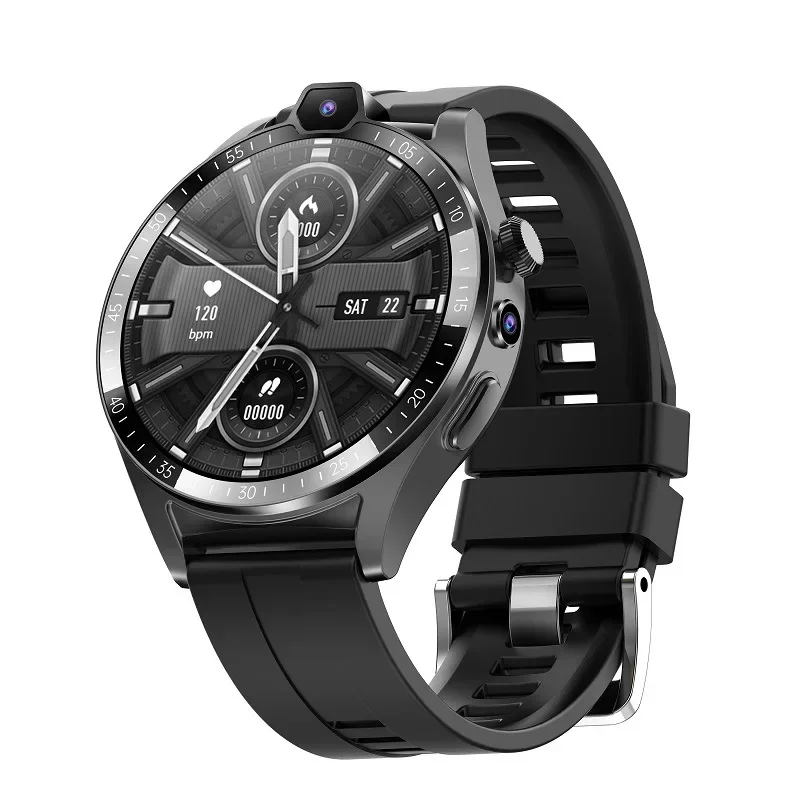 Trendy NFC round touch screen smart watch android smart watches in sim card and wifi 4G GPS sports watch for men