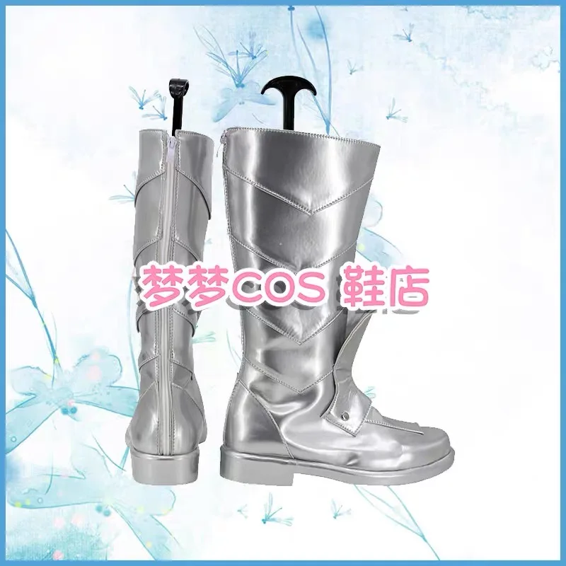 أنيمي Kaiju No 8 Kafuka Soshiro تأثيري أحذية بيضاء أحذية طويلة للتنكر الأحذية الجلدية أزياء الهالوين اكسسوارات مخصصة