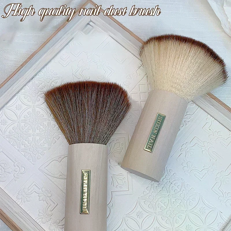 فرشاة غبار الأظافر المستديرة كبيرة الحجم لإزالة فرش غبار الأظافر من جل الأشعة فوق البنفسجية من الأكريليك، أداة تنظيف مسحوق البولندية، ملحقات مانيكير #2