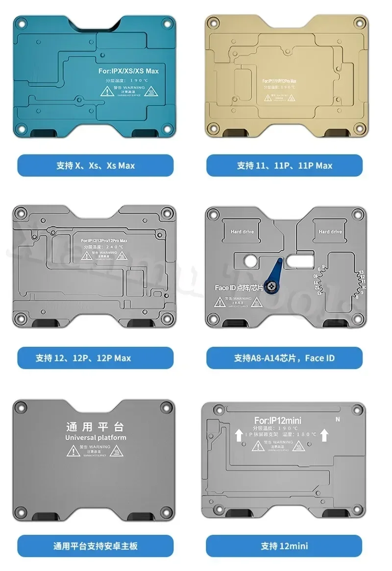 XZZ Xinzhizao X360 i Preheater dla iPhone X 11 12 13 13 14 15 16 PRO MAX Heating Face ID PCB Board Middle Layer Repair Tools Kit — zdjęcie 6