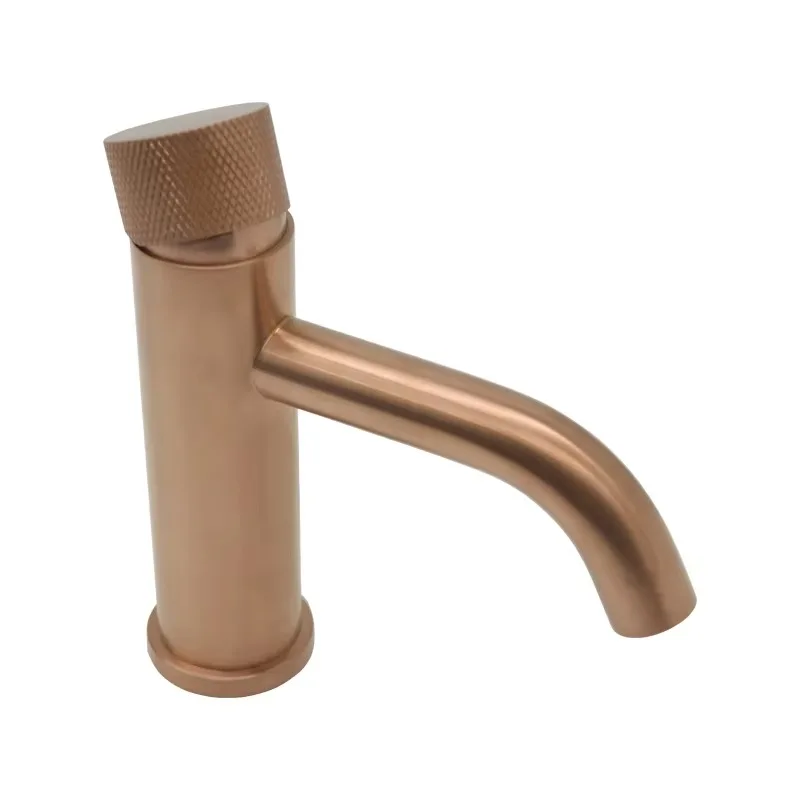 

Rose Gold Single-Hole Basin Faucet for Bathroom Sink Deck Mount Lavatory Mixer Tap with Ceramic Valve Core Vessel Bowl Faucet