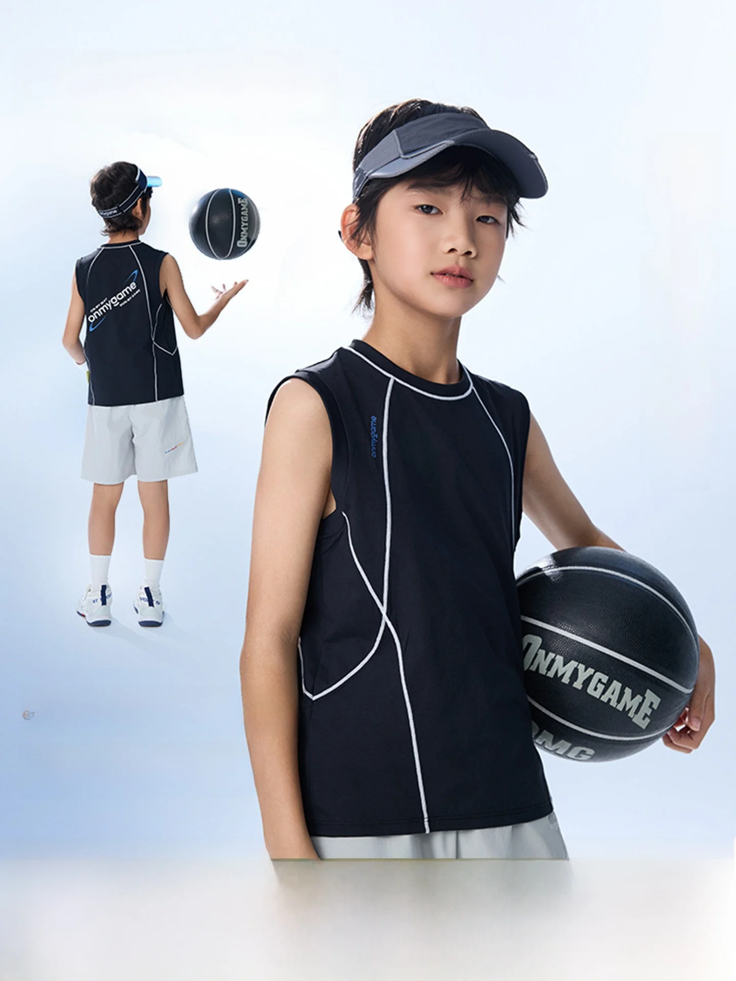 quick-dry-cool-feeling-children's-vest-sleeveless-sports-top-moisture-wicking-lightweight-polyester-fiber-round-neck-t-shirt