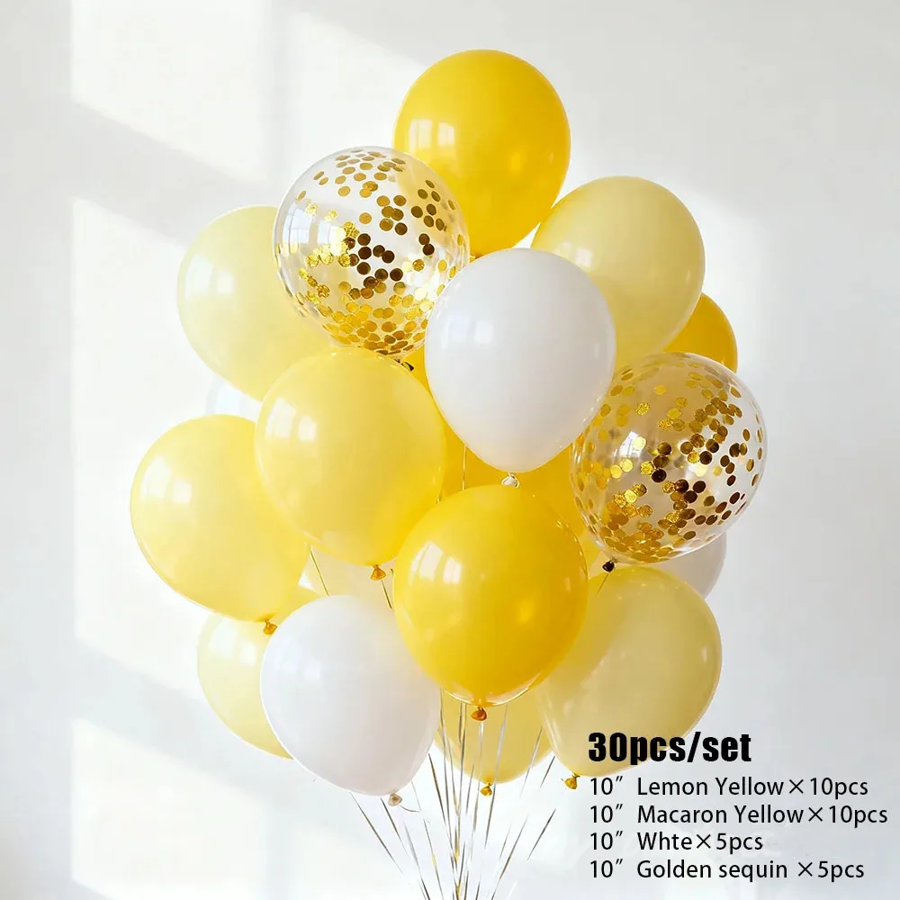 30/60/100 Stück Gelbe Latexballons, Verstärkte Langlebige Partyballons für Geburtstage, Hochzeiten, Feiertagsfeiern – Detail 1