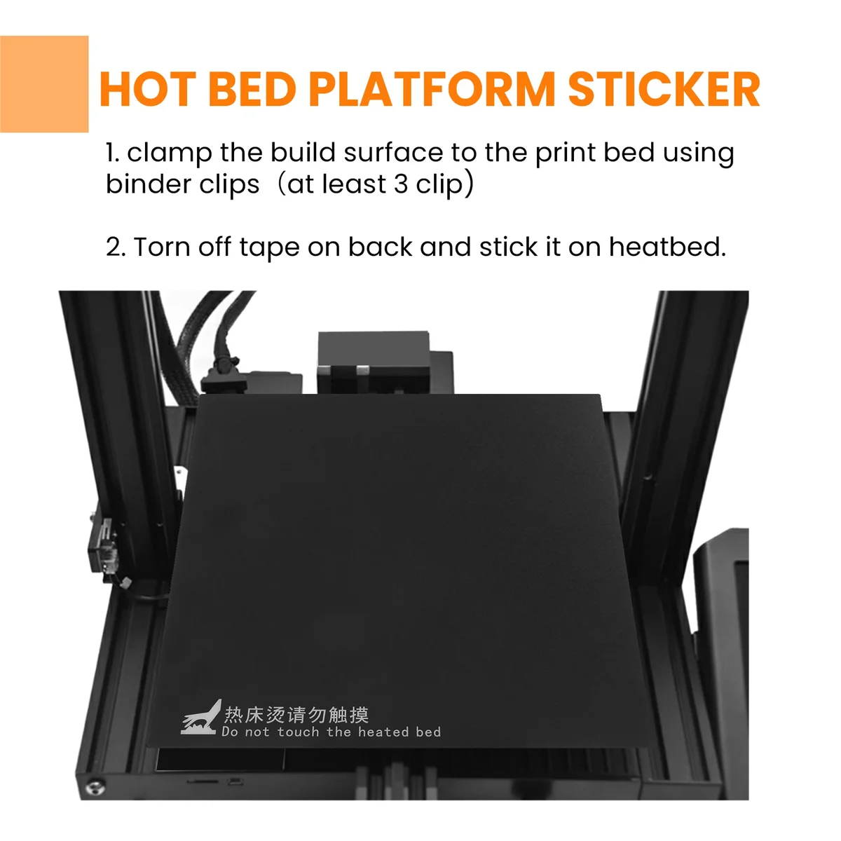 Hot Bed Plataforma Adesivo Adaptado para Ender-2 Ender-3, Impressora 3D Acessórios, 235x235mm