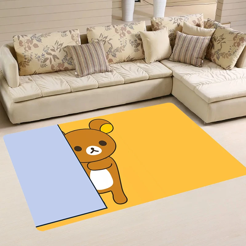 Home Cute R-Rilakkuma Bathroom Mat Room Rugs Balcony Kitchen Carpet Carpets Doormat Entrance Door Foot Rug Mats Bath House Floor