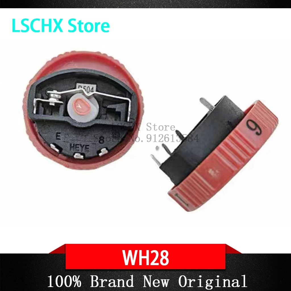 100PCS Potentiometer WH φ 28a-3A-B504 Red circular governor dial rotary switch potentiometer