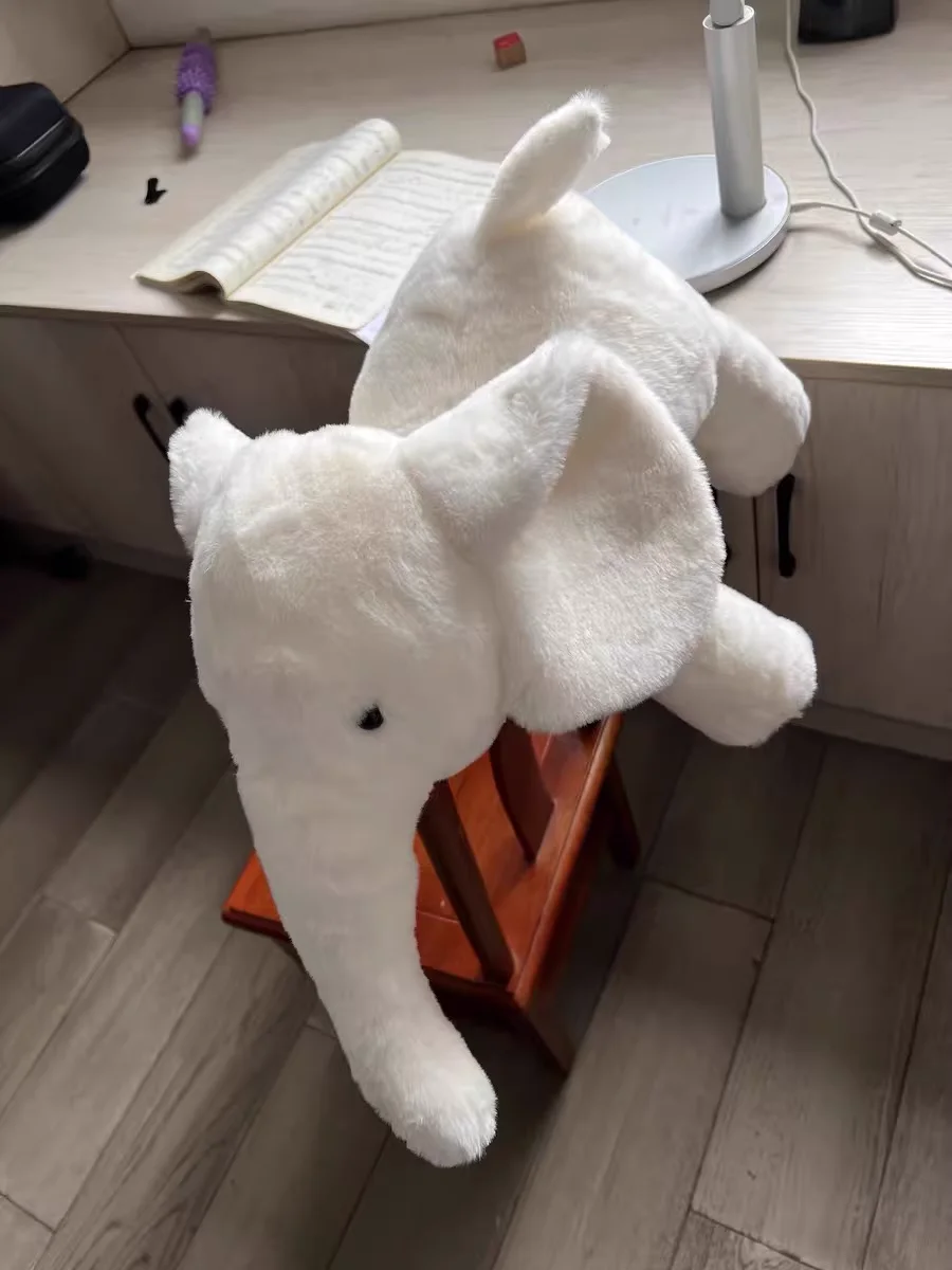 Peluche de elefante calmante gigante, juguete hipoalergénico y ligero para bebés, animal relleno suave grande de 70 cm