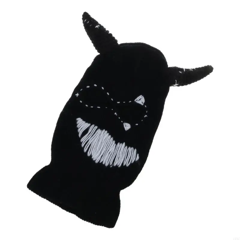 1PC Winter-Gesichtsmaske, Skimaske, warme gestrickte Sturmhaube für Männer und Frauen, winddichte Gesichtsabdeckung für Halloween-Party im Freien – Detail 4