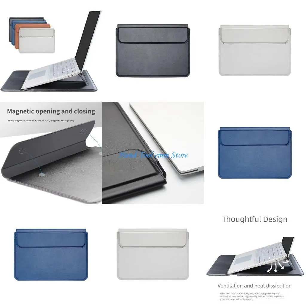 

H37F Professional Notebook Leather Laptop Bags With Stand Liner Bag Suitable For 13/14/15.4inch Notebook Accessories