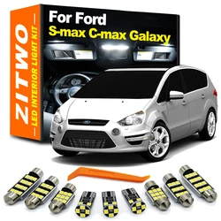 ZITWO Interior LED Light Car bulbs Kit For Ford Galaxy S-Max C-Max B-Max Smax Cmax Bmax Indoor Dome Reading Trunk Sunvisor Lamp