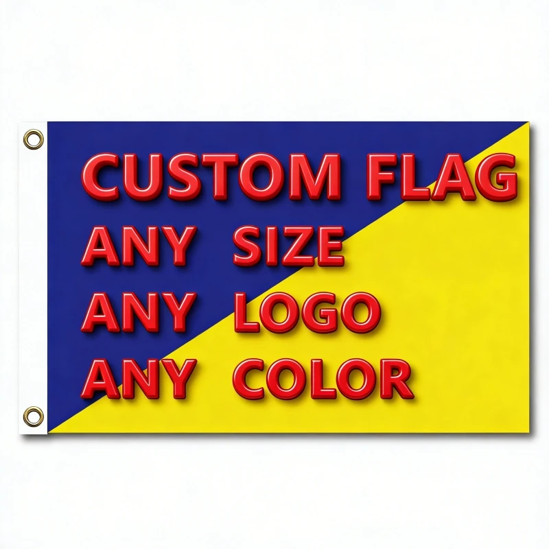 

Custom Flag Any Size Banner Flying Free Design Polyester Sport Car Decor Home Gift Party Dorm Indoor Outdoor