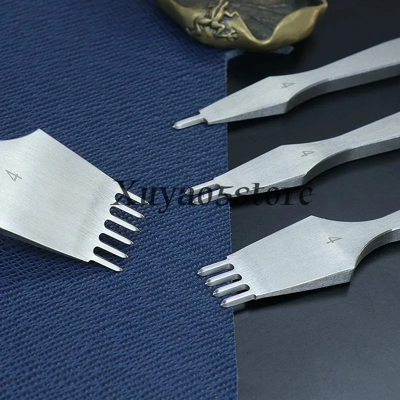 White steel rhombus chop, high hardness, handmade leather DIY punching edge chop, sharp punch, spacing 3/4/5 mm