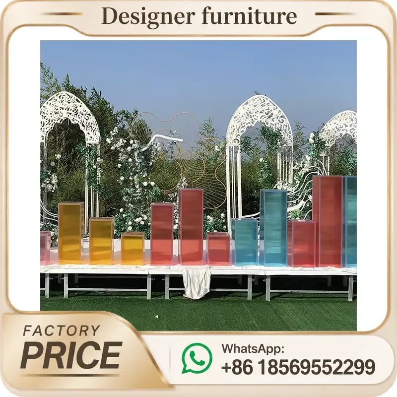 Crystal Acrylic Wedding Table Centerpieces Flower Stand For Party Home Decor Elegant Clear Display Holder