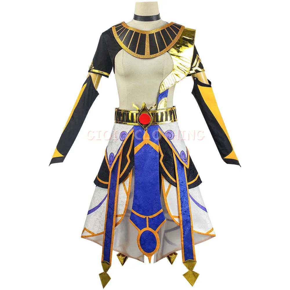 Genshin Impact Cosplay Traje para Mulheres, Uniforme Carnaval, Jogo Anime, Trajes de Halloween, Peruca