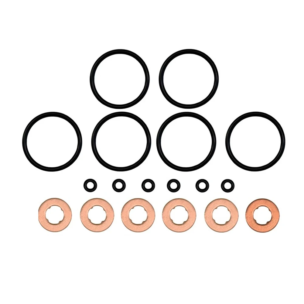 18pcs Engines Injector Washers & O-Ring Seals Kit 13532247156 13537794553 For BMW Automotive Parts Accessories