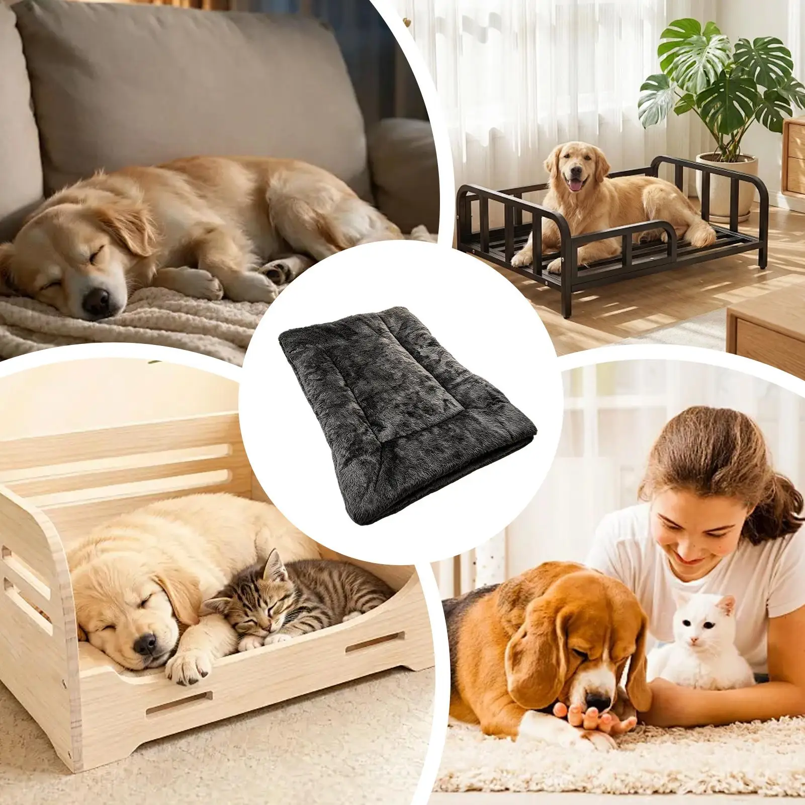 Self Warming Cat Bed 100 X 70 Cm Winter Long Cave Cushion Cat Warming Mat For Outdoor House Indoor Outside Winter Christmas