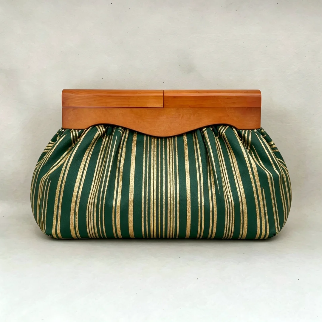 30cm Big Size Vintage Solid Wood Bag Handle Purse Frame Retro Clutch Wallet Mold with Screws Nature Wooden Craft for Handbag Mak