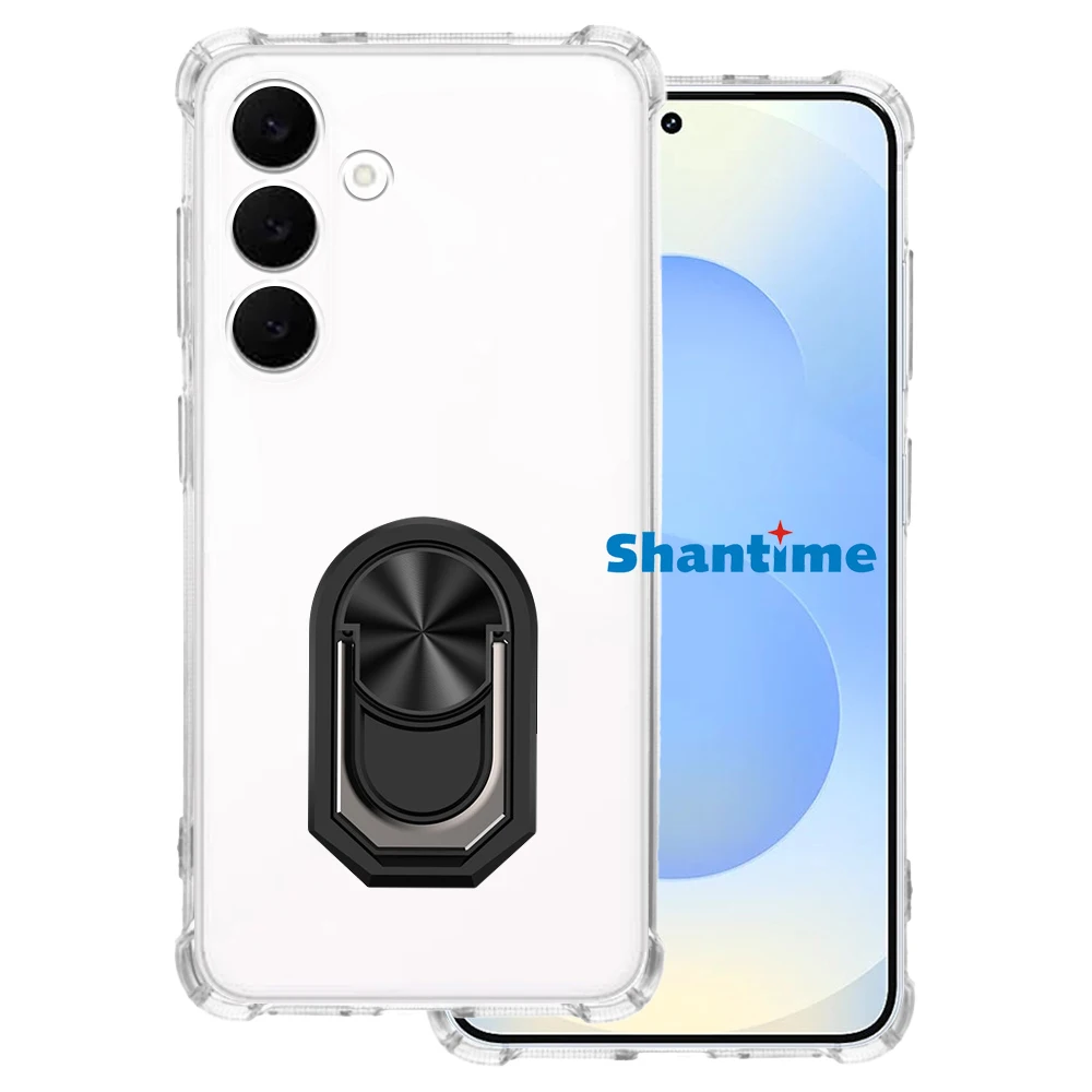 Luxury Shockproof Ring Holder For Samsung Galaxy S26 5G Case Soft Silicone TPU Protective Holder Cover