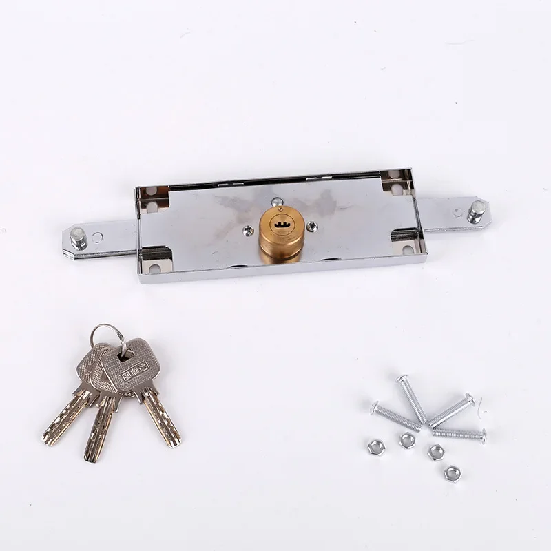 Rolling Security Door Lock Roll Gate Anti-theft Locks with Key Install Middle or Bottom Garage Gate Hardware Locks  Hardware