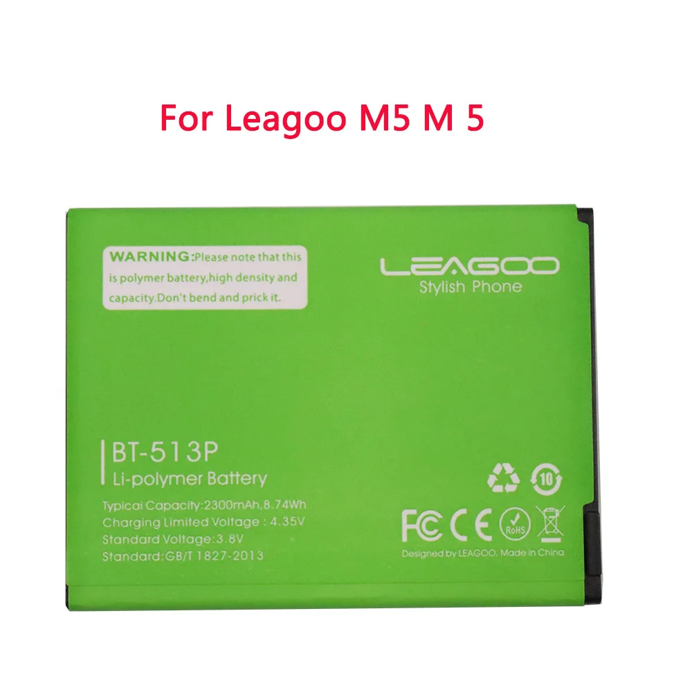 

New BT 513P BT513P BT-513P battery for Leagoo M5 M 5 3.8V 2300mAh Mobile Cell Phone Replacement Li-ion polymer Battery Batteria