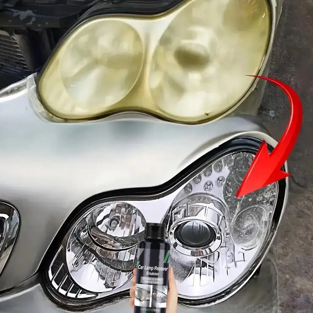 Car Lamp Recovery Emulsion Car Headlight Restoration Polishing Kit Remove Oxidation Yellowing Auto Headlight Polishing Liquid