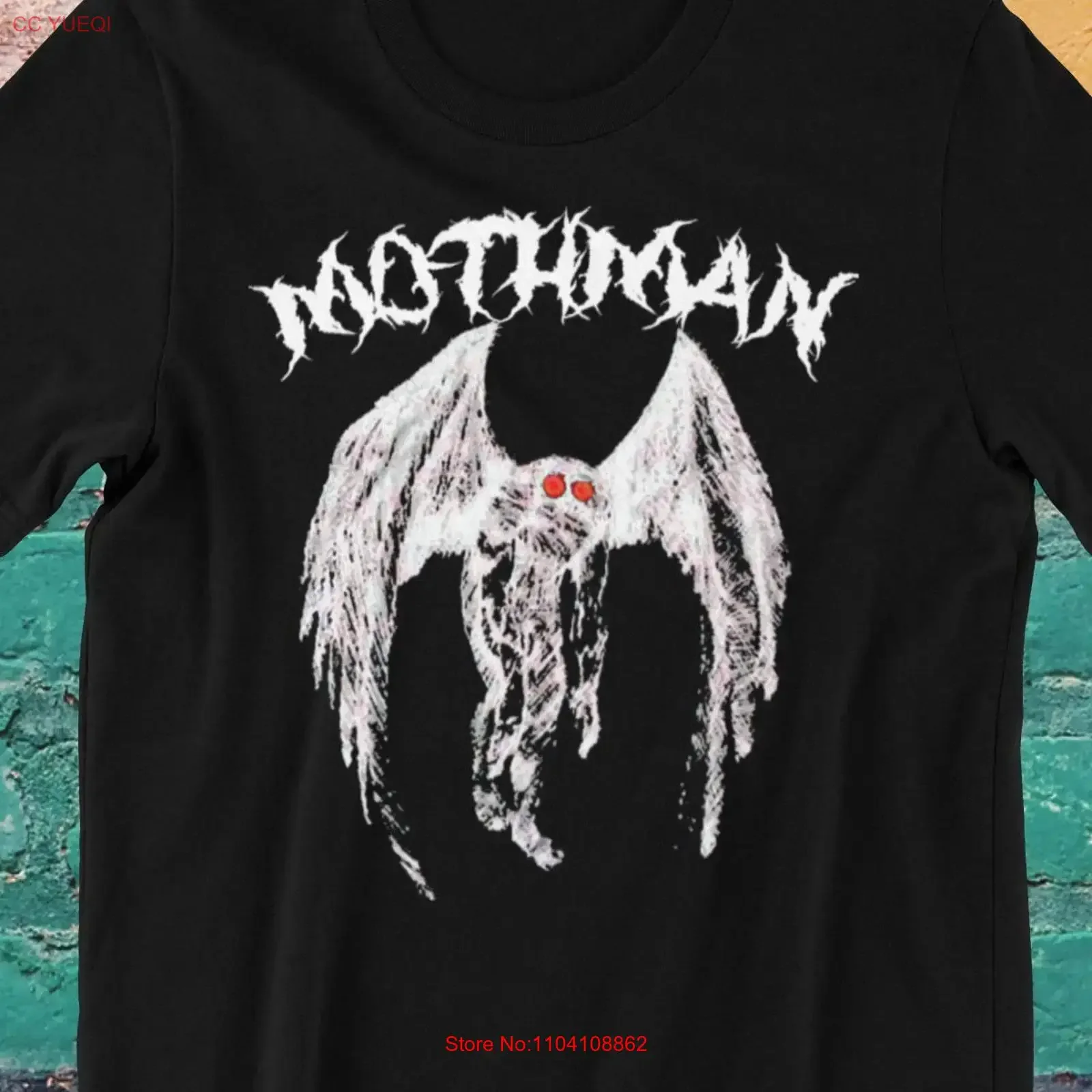 Mothman T Shirt Spooky Cryptid Gothic Horror Paranormal Top Punk Aesthetic Point Pleasant WV for Lovers vintage Washed Soft