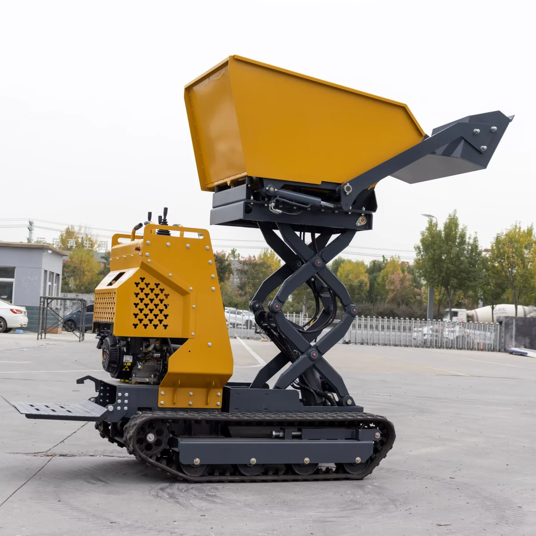 Factory Price Crawler Dumper 1000kg Small Wheel Farm 500kg Tracked Mini Dump Truck Self Loading Hydraulic Mini Dumper Customized