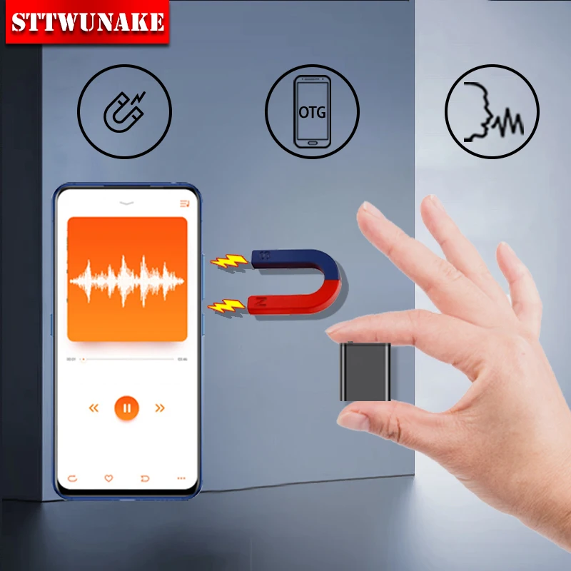 Mini voice recorder activated sound recording dictaphone micro audio digital small professional USB flash record player