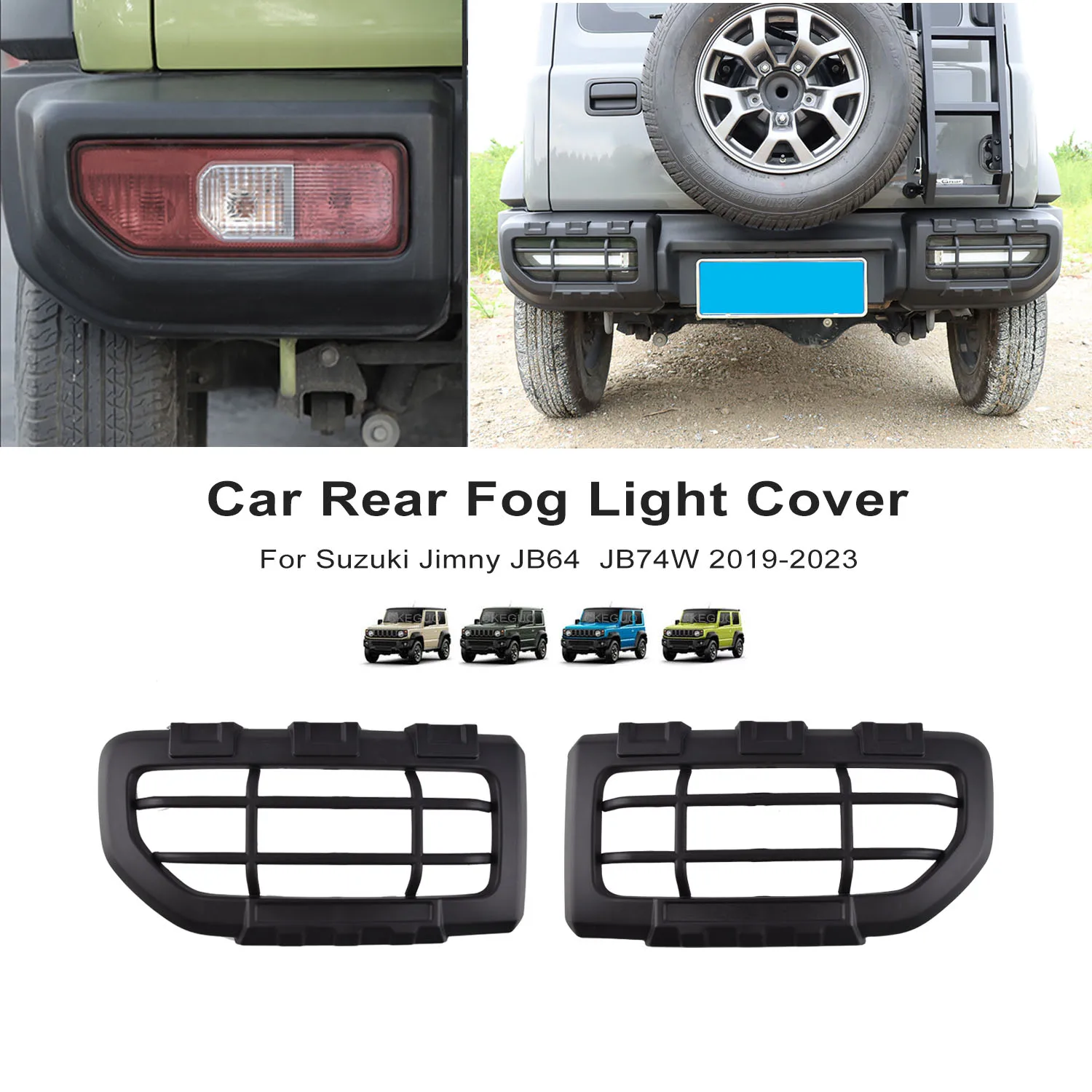 2Pcs For Suzuki Jimny JB64 Sierra JB74W 2019-2023 Modified Rear Taillight Protective Cover Car Rear Fog Light Cover Accessories