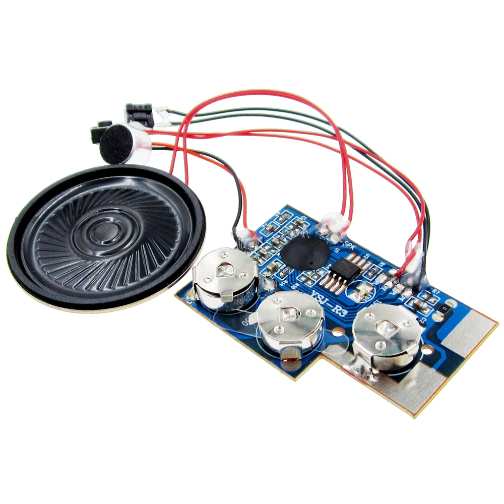 10 مجموعة YSJ-R3 30s 30sec مسجل صوتي رقاقة وحدة تسجيل الصوت الحديث الموسيقى الصوت للتسجيل بطاقة المعايدة مع طقم بطارية