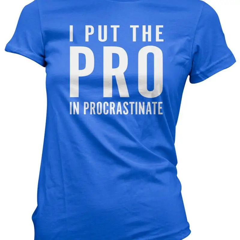 

Футболка I Put The Pro In Procrastinate Hipster Lazy Girls, разные размеры